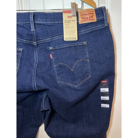 Levi's Women's 721 High-Rise Skinny Jean (Size 22W-30) Blue Story - Picture 7 of 12